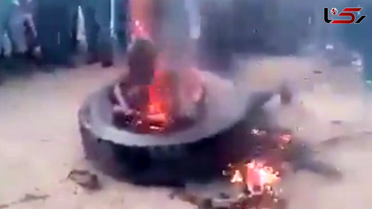 زنده سوزاندن فجیع یک مسلمان در میانمار+ فیلم وحشتناک 16+
