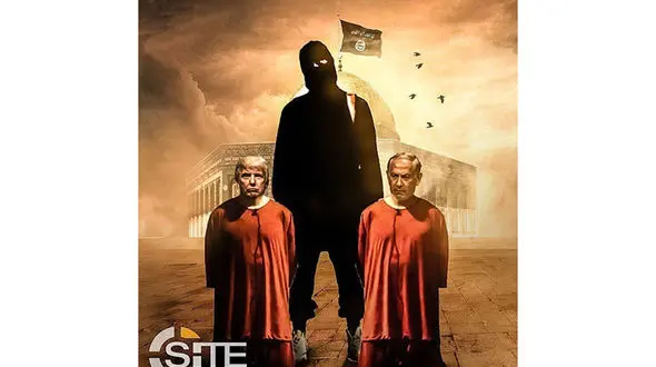 تهدید داعش علیه نتانیاهو و ترامپ: گردن‌هایتان را می‌شکنیم!+ تصاویر 