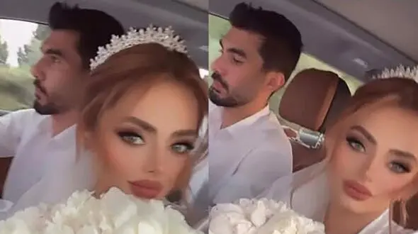 فیلم / رونمایی از عروسی رضا شکاری بازیکن پرسپولیس با زن زیبای روسی اش بعد عروسی آرام جعفری و بابک انصاری / چه لباس عروس زیبای ایرانی ای ...