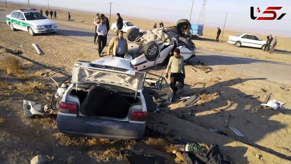 برخورد دو خودرو در جاده قهاوند ۲مصدوم به جا گذاشت