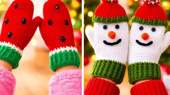 دستکش های بافتنی شیک و رنگی برای زمستان؛ 15 مدل فانتزی خاص