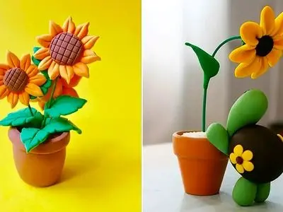 15 مدل خاص گلدان گل خمیری؛ تغییر جذاب دکور خانه