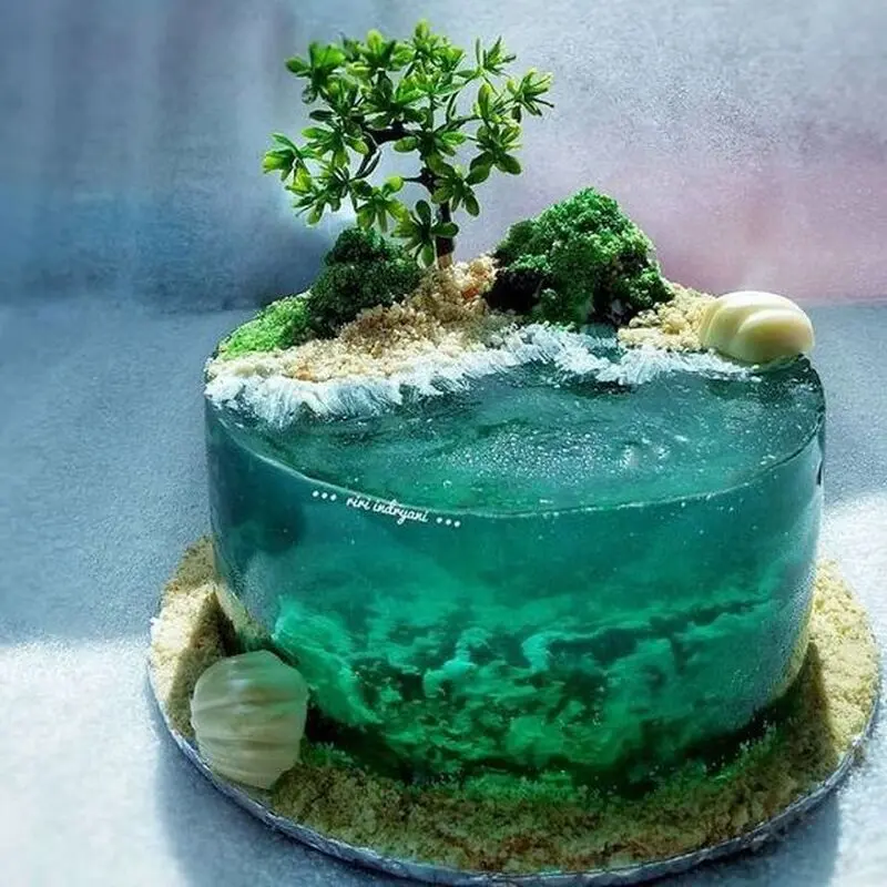 کیک ژله ای جزیره