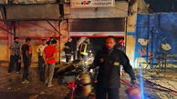 آتش سوزی یک مغازه در میدان آزادی کرمانشاه