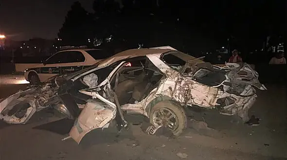 عکس جسد راننده نگون بخت در تصادف مرگبار آزادراه تهران کرج