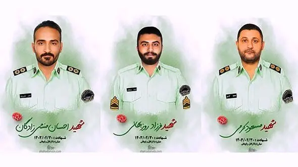 فیلم مراسم تشییع 3 مامور شهید پلیس تهران / شرور مسلح به هلاکت رسید