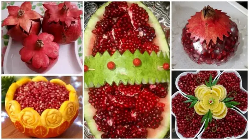 عکس از تزئین انار