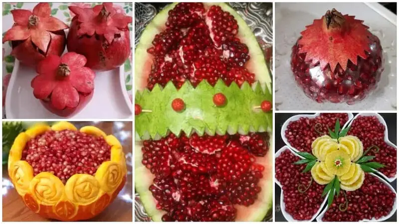 عکس از تزئین انار