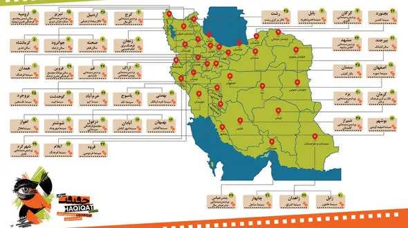 اعلام اسامی  شهرها و سینماهای نمایش‌ دهنده فیلم‌ های  نوزدهمین  دوره جشنواره سینما حقیقت 