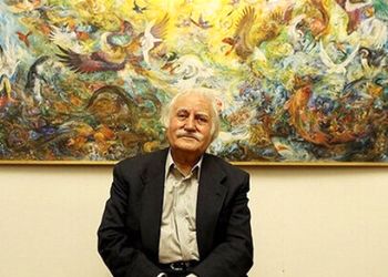 عکس ها / نگاهی به چیدمان فوق العاده هنری خانه های استاد فرشچیان در ایران و آمریکا  با تابلو نقاشی های نفیس خودش/ از کاغذ دیواری های خوش نقش تا آباژور رومیزی، تابلو قلم زنی، کنده کاری روی ستون ها و...