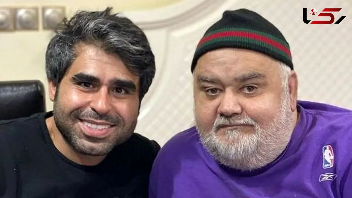 عکس جدید امیر نوری در کنار اکبر عبدی با یک تیشرت عجیب با نقش چطو بتو گیر ندادن! / امیر نوری دوباره چاق شده؟