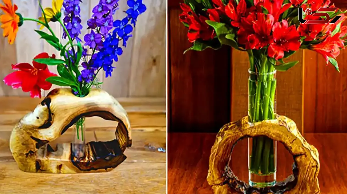 ایده‌ های جذاب گلدان چوبی دکوری؛ خلق فضای دلنشین در خانه با 15 طرح لوکس