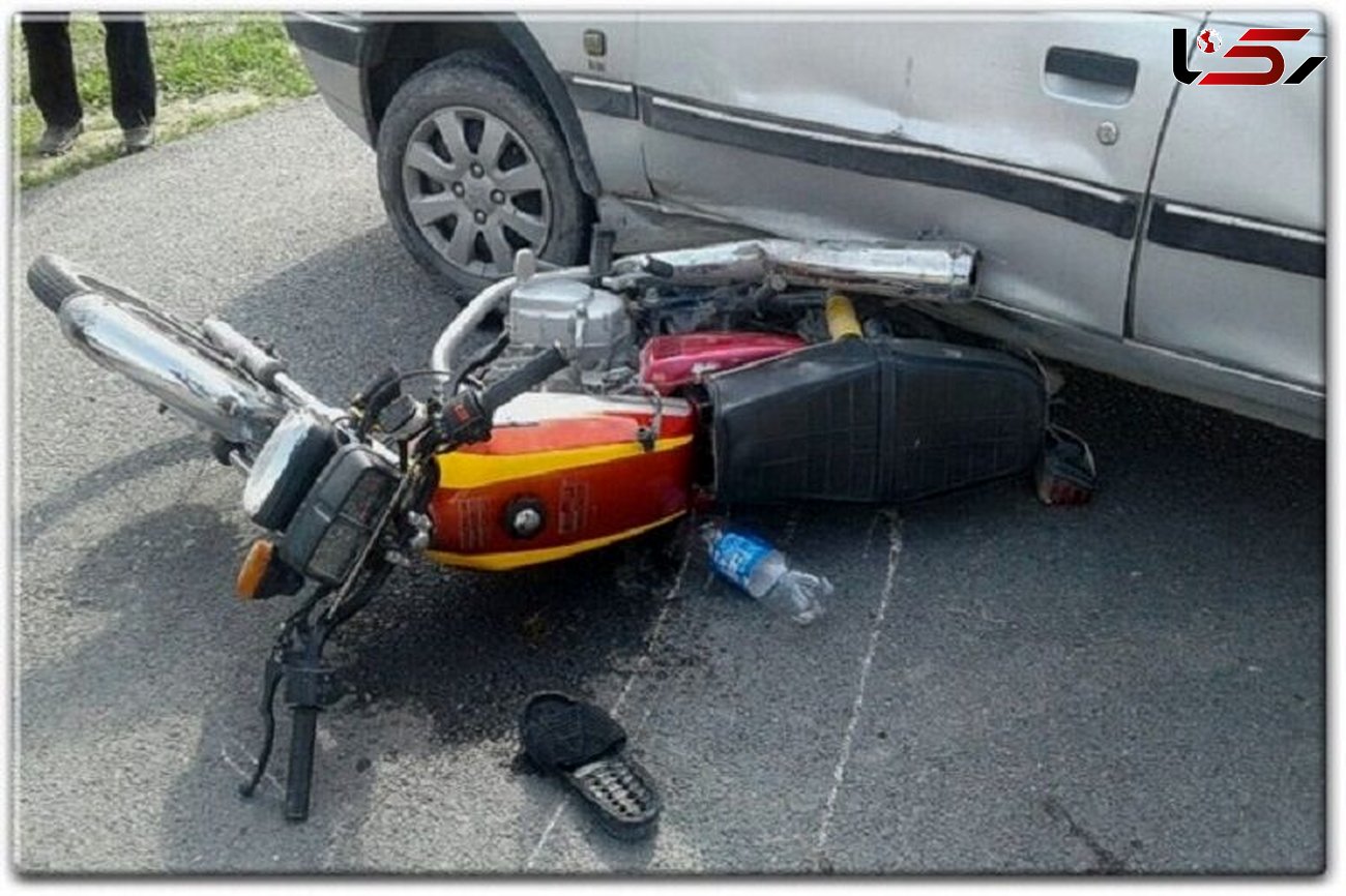 مرگ دلخراش راکب موتورسوار در قزوین