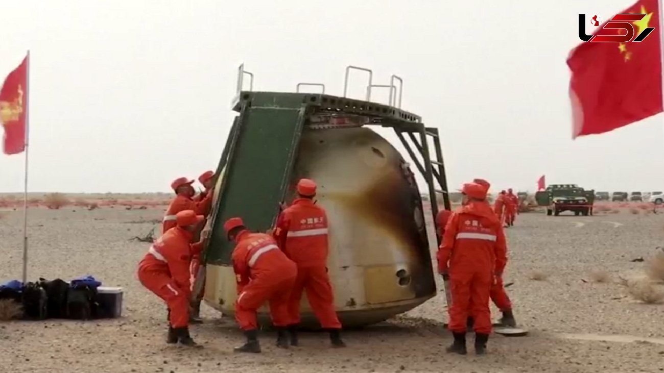 فضانوردان چینی به زمین رسیدند + فیلم