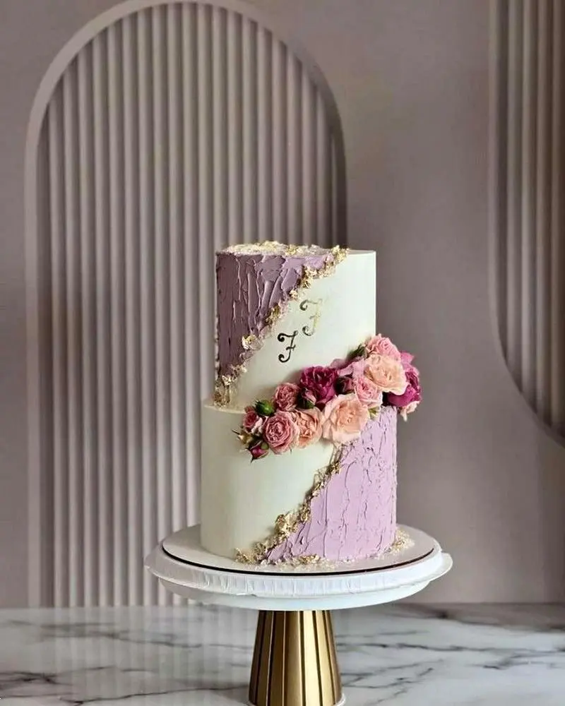 کیک تولد دو طبقه دخترانه شیک | 20 طرح متنوع و جدید کیک تولد دخترانه دو طبقه شیک بسیار لاکچری