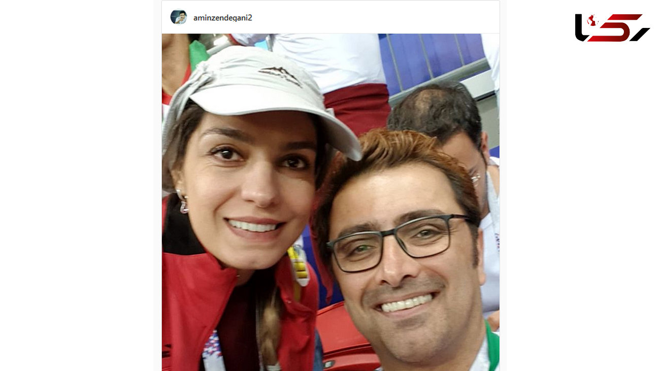 عکس زن و شوهر بازیگر پس از باخت ایران در ورزشگاه روسیه 