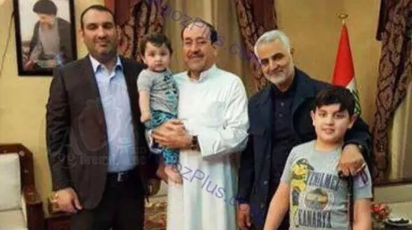 تصویری دیده نشده از حاج قاسم در منزل نخست وزیر سابق عراق
