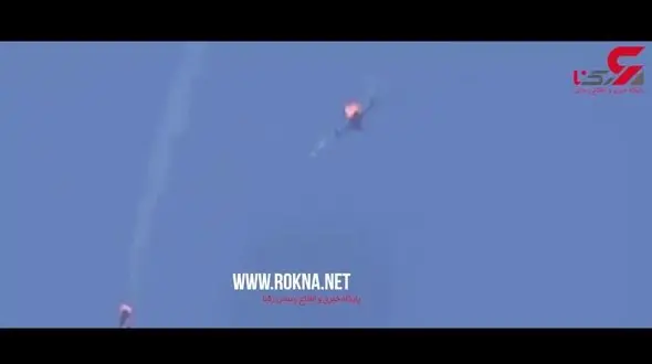 ساقط شدن هواپیمای ترکیه ای در آسمان سوریه+ فیلم