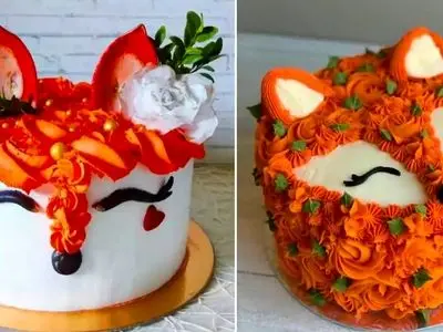 کیک رنگی به شکل روباه؛ انتخابی متفاوت برای آدم های خاص + 15 تصویر شگفت انگیز