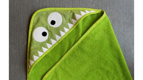 آموزش تصویری دوخت حوله بچه گانه