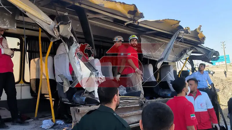 تصادف اتوبوس دانشجویان در سمنان