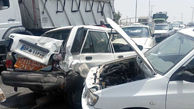 تصادف زنجیره‌ای ۹ دستگاه خودرو در شیراز / 3 مصدوم اورژانسی داشت