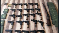 غافلگیری مرد مسلح با محموله سنگین کلت های کمری قاچاق در شوش