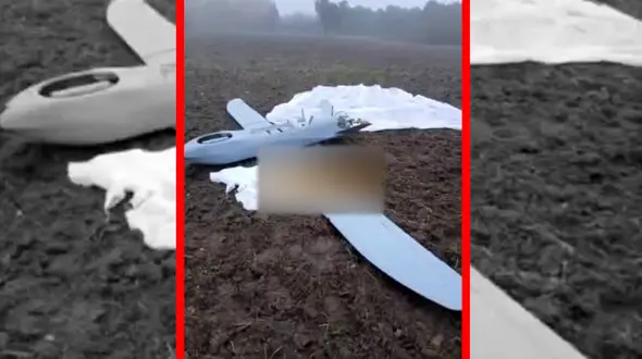 فیلم سقوط یک پهپاد ناشناس در ترکیه