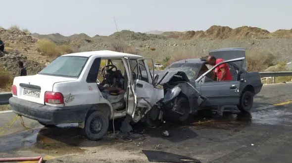 6 زخمی در تصادف شدید پراید با پژو در جاده قدیم رشت