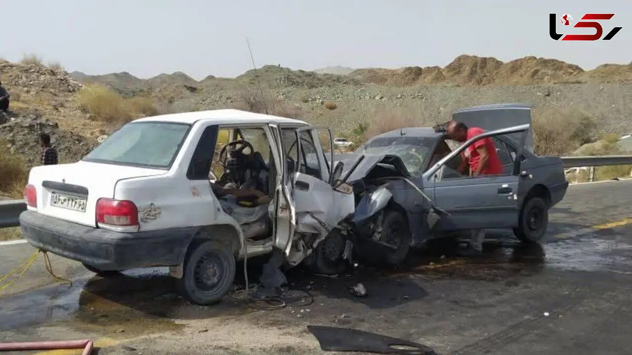 6 زخمی در تصادف شدید پراید با پژو در جاده قدیم رشت