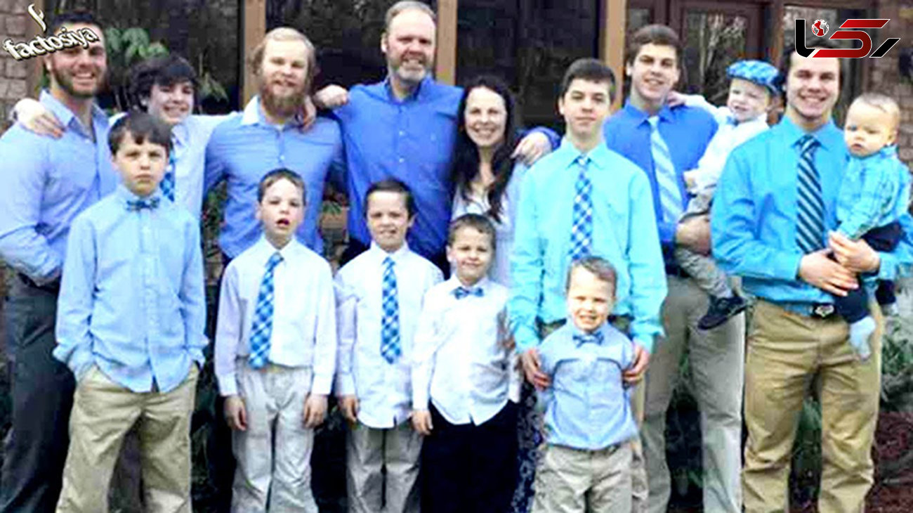 زوج آمریکایی که 13 پسر داشتند صاحب چهاردهمین پسر شدند+تصاویر