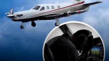 فیلم / فرود موفق هواپیمای بیچ کرافت با سیستم Emergency Autoland