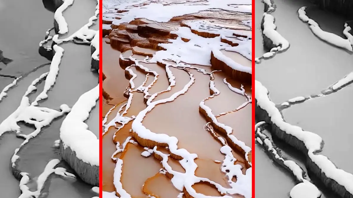 فیلم زیبایی زمستان در چشمه باداب سورت