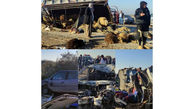 اسامی کشته ها و مصدومان تصادف زنجیره ای خرمشهر / مینی بوس کارگران نفتی واژگون شد + عکس ها