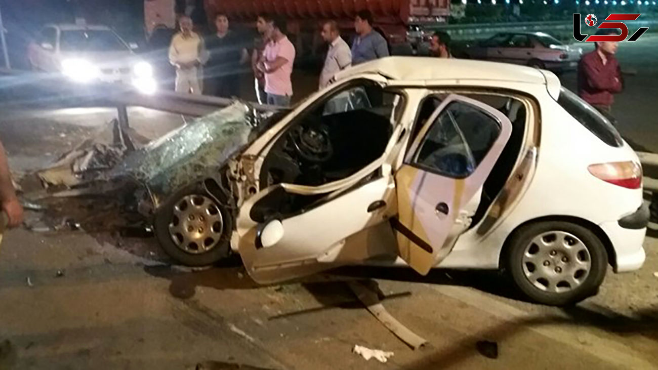  تصادف مرگبار سواری پژو 206 در مسیر بزرگراه تهران ـ قم