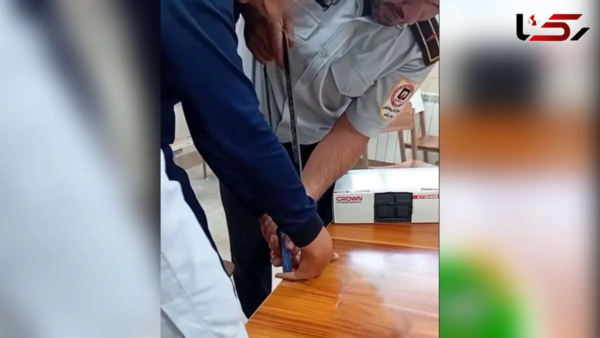 عملیات رهاسازی دست دانش آموز بابلی از نیمکت + فیلم