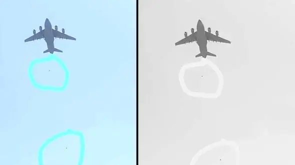 تلخ ترین فیلم لحظه فرار از دست طالبان / آویزان شدن از  چرخ های هواپیما