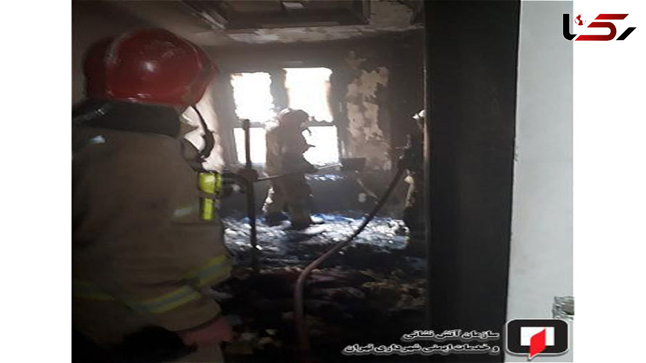 واحد مسکونی در حال ساخت گرفتار آتش شد + عکس