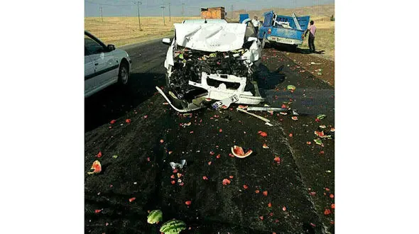  تصادف هندوانه‌ای+عکس 