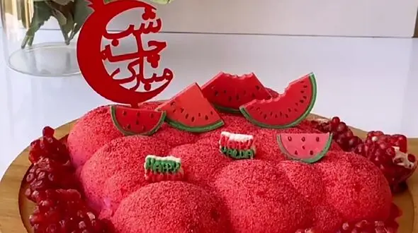 دسر مخملی برای شب یلدا + فیلم