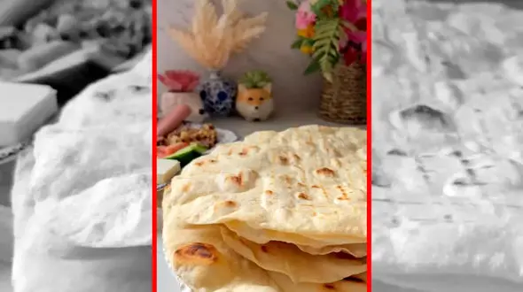 فیلم طرز تهیه نون لواش خونگی با تابه