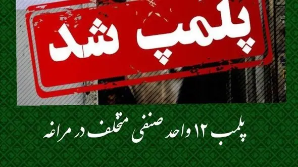 پلمب ۱۲ واحد صنفی متخلف در مراغه