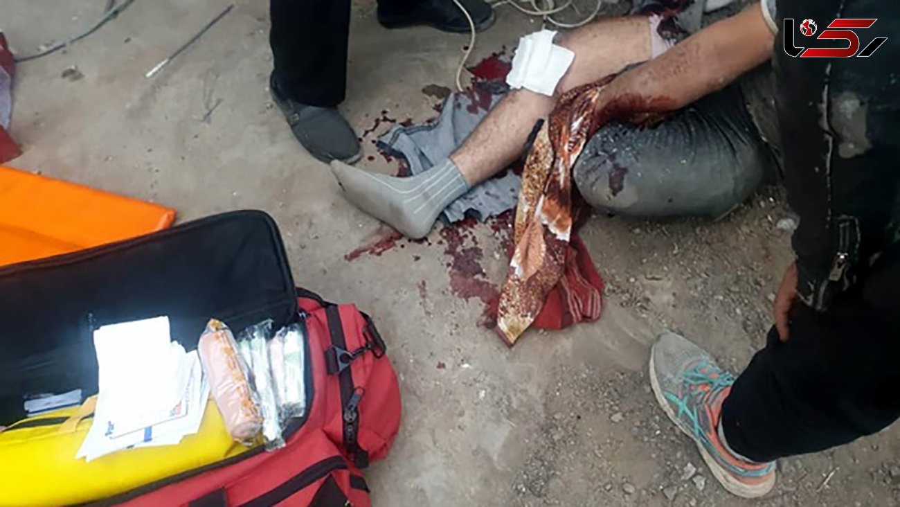 مصدومیت یک کارگر بر اثر انفجار بشکه در قزوین