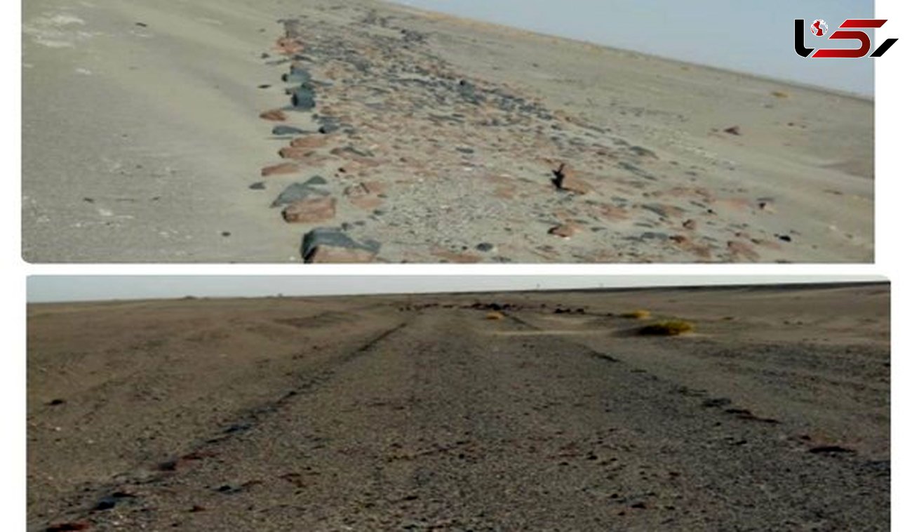 کشف جاده سنگی تاریخی در مسیر فهرج - نصرت آباد 