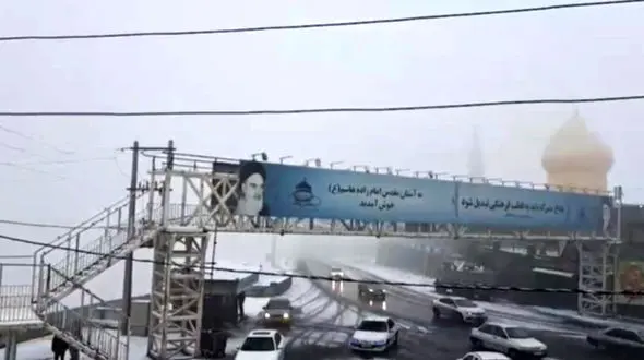 فیلم کولاک و بارش برف در محور هراز