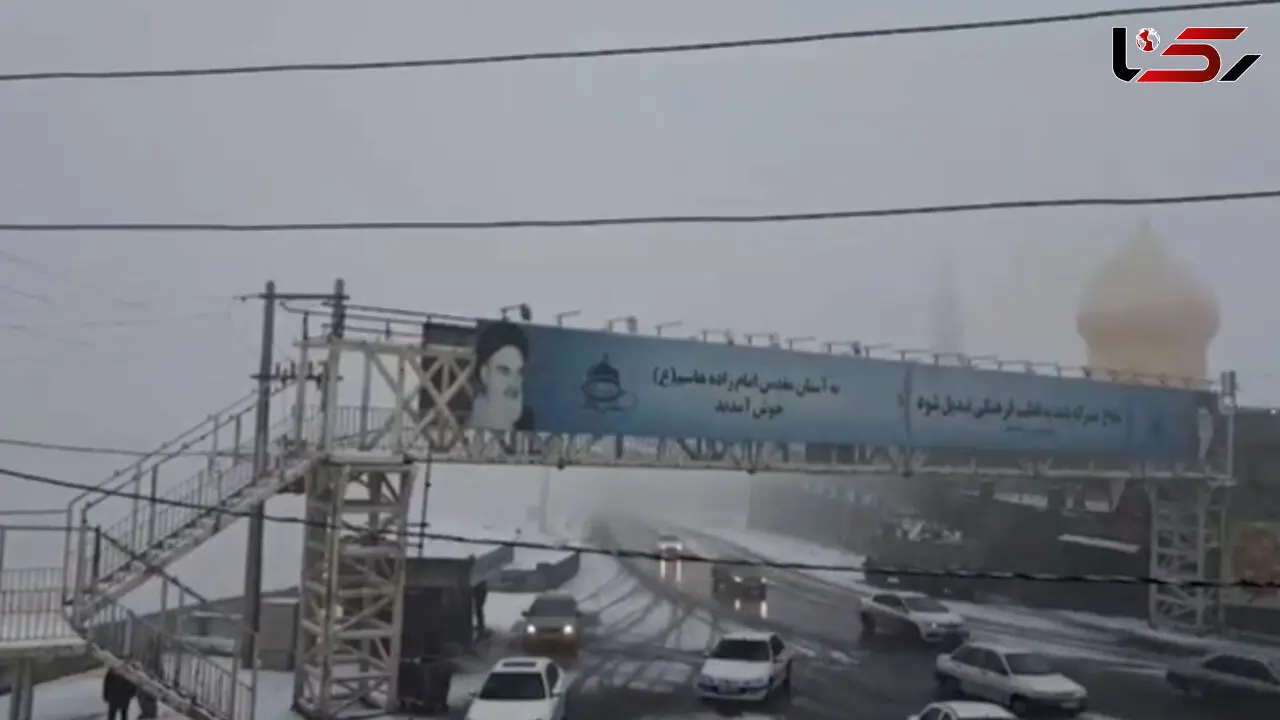 فیلم کولاک و بارش برف در محور هراز