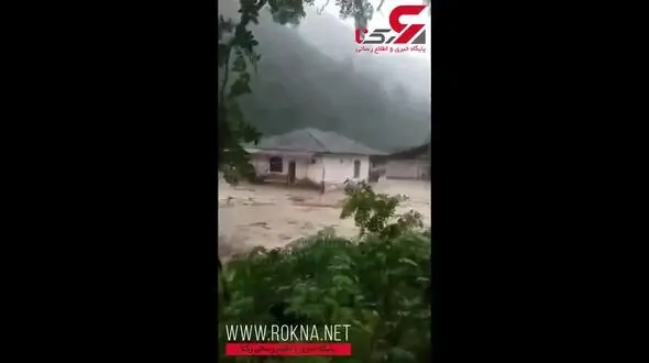 سیل وحشتناک در اسالم استان گیلان!+فیلم