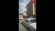 لحظه آتش سوزی خودرویی در پارکینگ یک مجتمع مسکونی در تبریز+فیلم