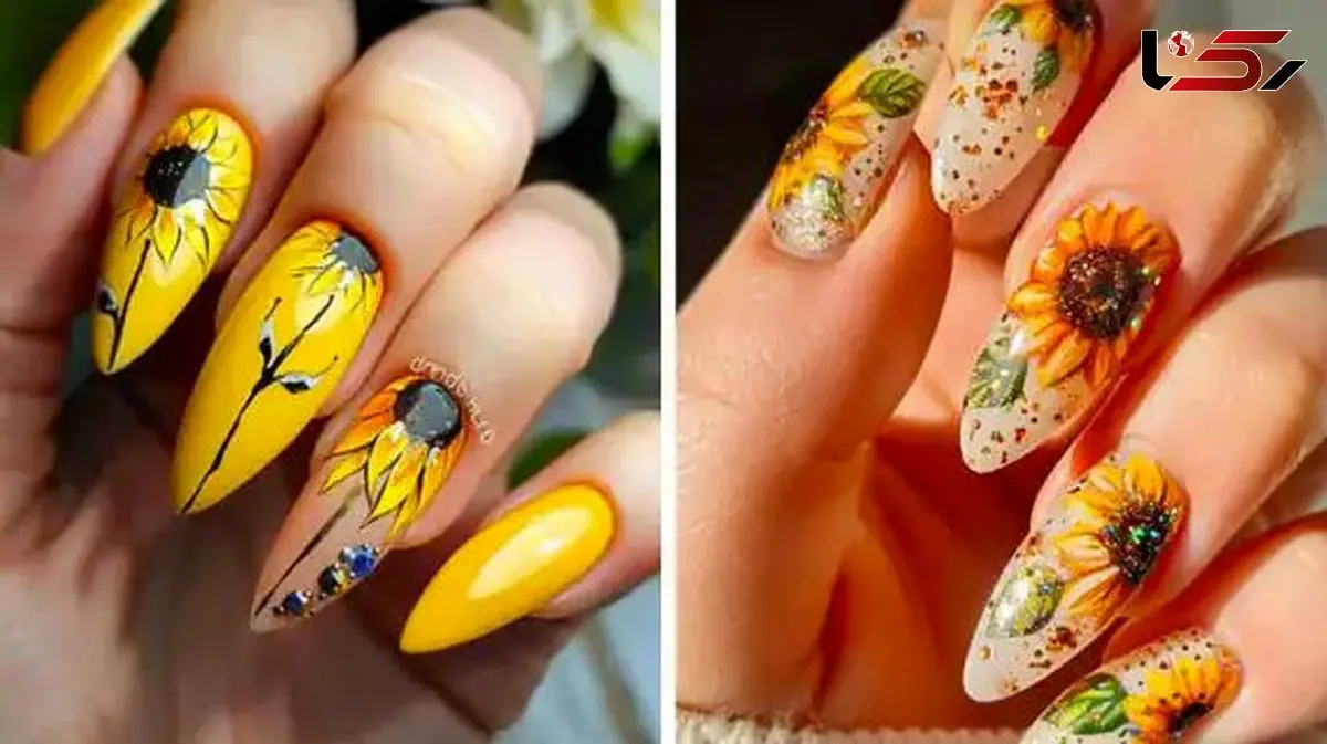 طراحی ناخن با طرح گل آفتابگردان؛ خاص‌ ترین مدل‌ ها