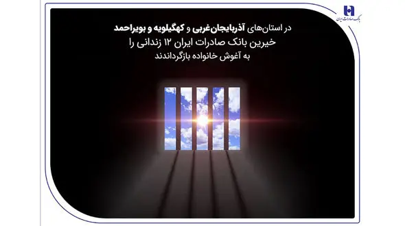 خیرین بانک صادرات ایران 12 زندانی را به آغوش خانواده بازگرداندند